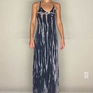 Ecoté Navy & Cream Tie Dye Dress